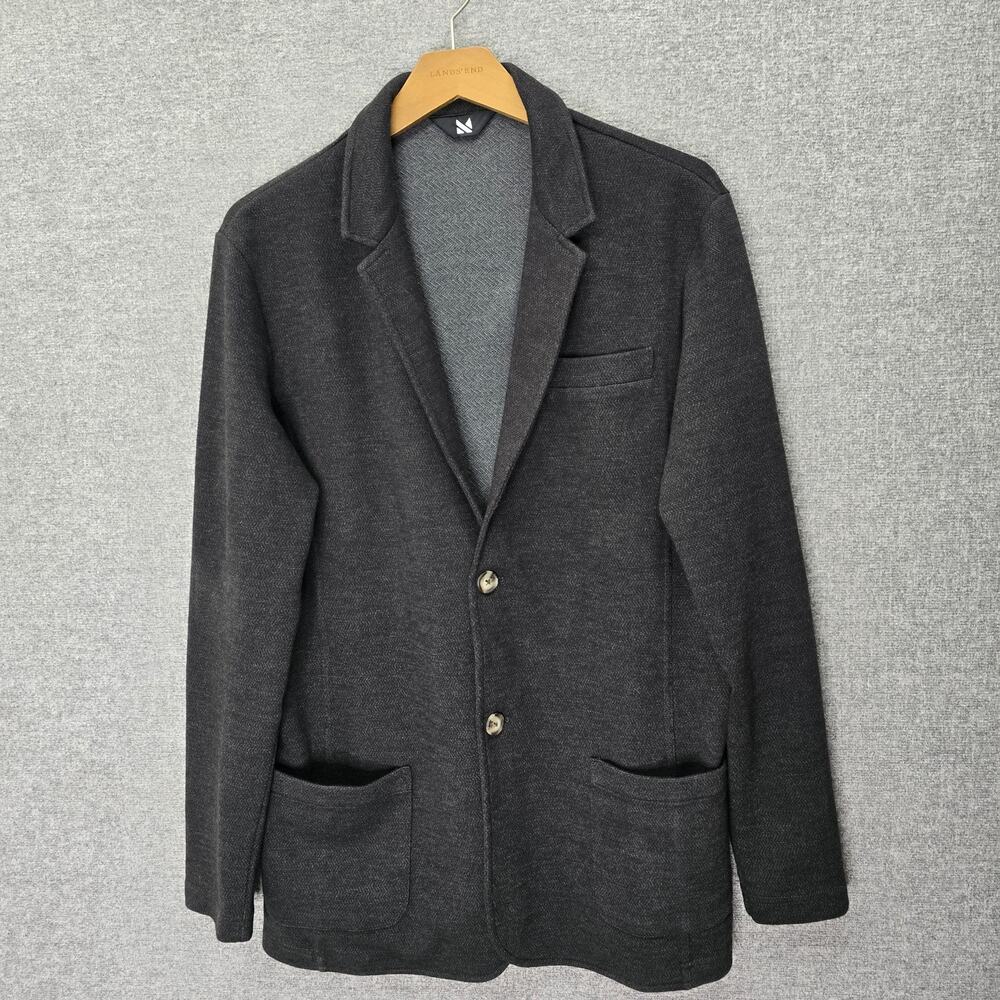 NOBLE THREADS CASUAL KNIT BLAZER CARBON, SIZE M